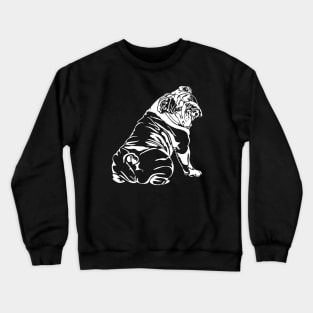 Funny Proud British Bulldog dog English Bulldog portrait Crewneck Sweatshirt